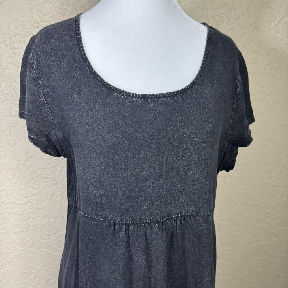 Dreamers Mineral Acid Wash Black Babydoll Top Size M Fairy Grunge Whimsigoth - Picture 11 of 11